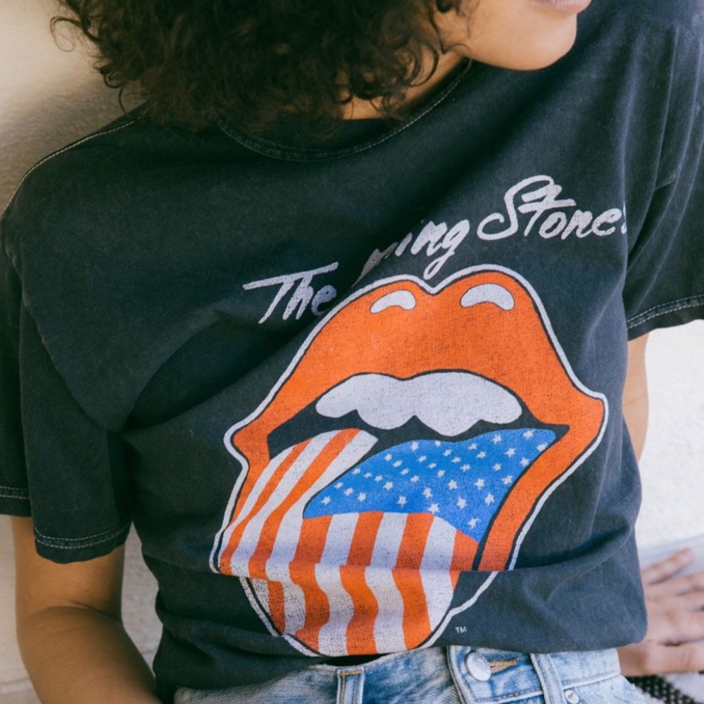 UO Rolling Stones American Flag Graphic T-shirt
